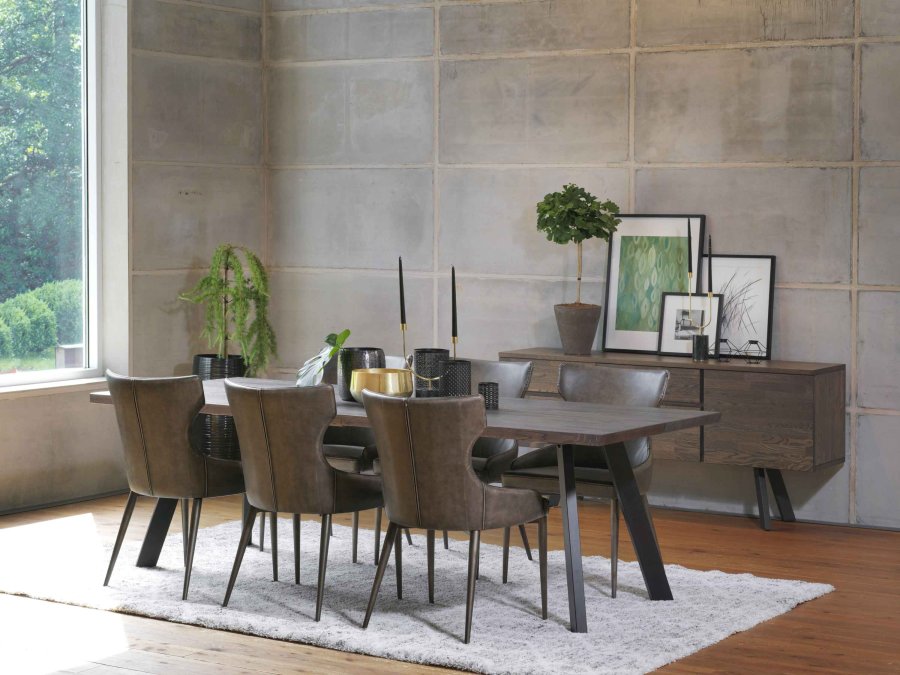 ROWICO Fred sknk - mrkebrun eg, m. 2 skuffer og 3 lger 