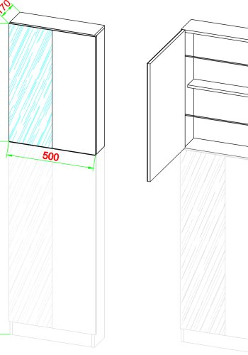 VCM NORDIC Fulisa XL skoskab, m. 2 lger, 4 hylder - hvid tr