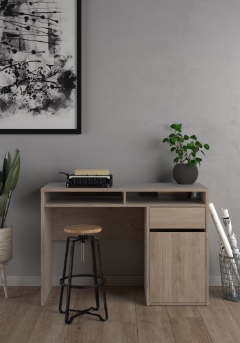 TVILUM Function Plus skrivebord, m. 1 lge, 1 skuffe, 2 rum - natur folie/spnplade (110.2x48.2)