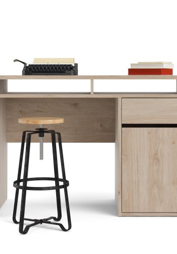 TVILUM Function Plus skrivebord, m. 1 lge, 1 skuffe, 2 rum - natur folie/spnplade (110.2x48.2)