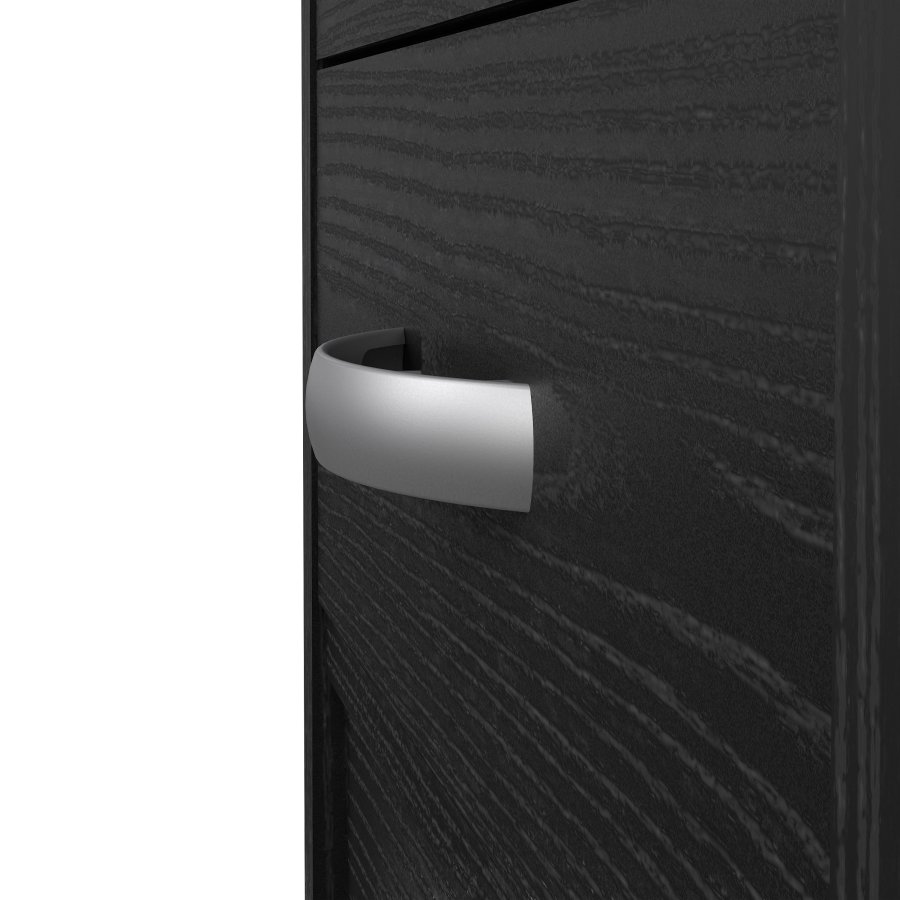 TVILUM Function Plus skrivebord, m. 1 rum og 5 skuffer - sort ask MDF (109,3x48,5)