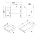 TVILUM Function Plus skrivebord, m. 1 rum og 5 skuffer - sort ask MDF (109,3x48,5)