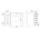TVILUM Function Plus skrivebord, m. 1 rum og 5 skuffer - sort ask MDF (109,3x48,5)