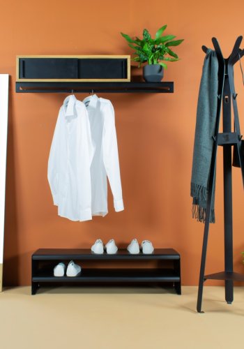 TORNA DESIGN Onpa skoreol, m. 2 hylder - sort stl (B:101,5)