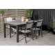 VENTURE DESIGN havebord, m. Levels havebord og 4 Copacabana havestole - gr aintwood og sort alu