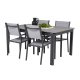 VENTURE DESIGN havebord, m. Levels havebord og 4 Copacabana havestole - gr aintwood og sort alu