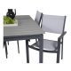 VENTURE DESIGN havebord, m. Levels havebord og 4 Copacabana havestole - gr aintwood og sort alu