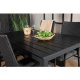 VENTURE DESIGN havest, m. Break bord (150x90) og 4 Anna stole - sort aintwood/alu/rattan 