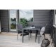 VENTURE DESIGN havest, m. Break bord (150x90) og 4 Anna stole - sort aintwood/alu/rattan 