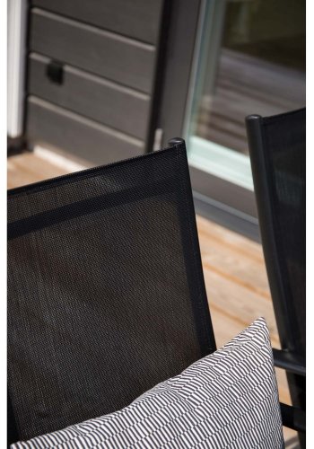 VENTURE DESIGN havest m. Break bord og 4 Break 5 pos. stole m. armln - sort alu og aintwood