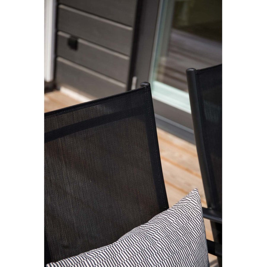 VENTURE DESIGN havest m. Break bord og 4 Break 5 pos. stole m. armln - sort alu og aintwood