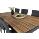 VENTURE DESIGN havest, m. Bois bord (200x100) og 6 Anna stole, m. armln - akacie/alu/rattan