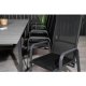 VENTURE DESIGN havest m Levels bord m. udtrk og 8 Copacabana stole m. recliner - gr aintwood/sort