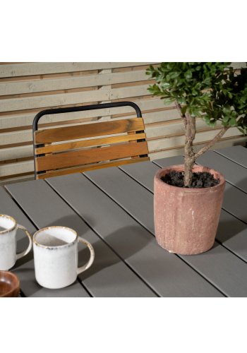 VENTURE DESIGN havest, m. Levels bord, m. udtrk og 4 Bois stole - gr aintwood/alu, akacietr 