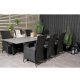 VENTURE DESIGN havest, m.Levels bord, m. udtrk og 6 Padova recliner stole - aintwood/alu