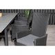 VENTURE DESIGN havest, m.Levels bord, m. udtrk og 6 Padova recliner stole - aintwood/alu