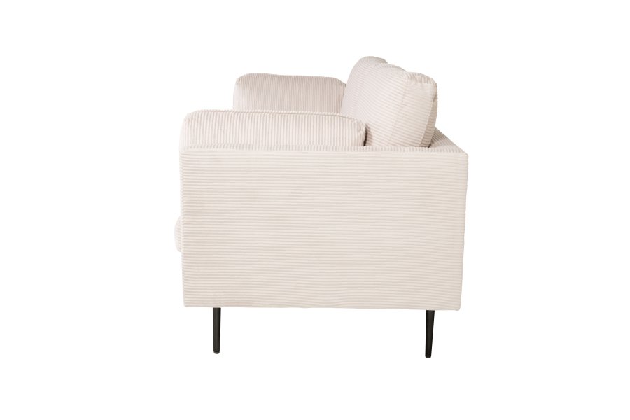 VENTURE DESIGN Boom 3 pers. sofa - beige fljl og sort stl