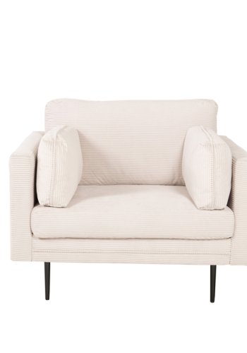 VENTURE DESIGN Boom lnestol, m. armln - beige fljl og sort stl