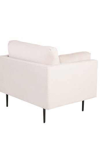 VENTURE DESIGN Boom lnestol, m. armln - beige fljl og sort stl