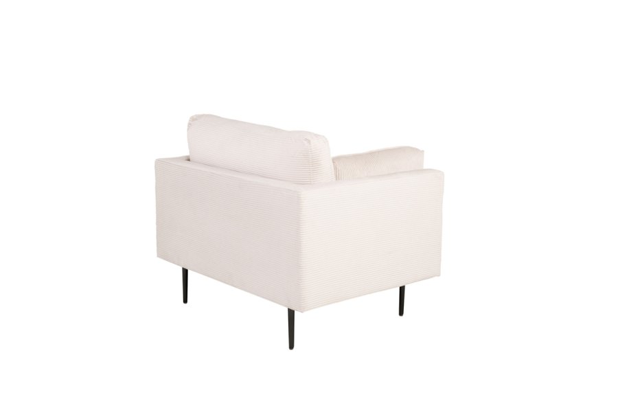 VENTURE DESIGN Boom lnestol, m. armln - beige fljl og sort stl