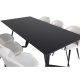 VENTURE DESIGN Marina spisebordsst, m. 6 stole - sort finer/sort metal og beige fljl/sort metal