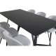 VENTURE DESIGN Marina spisebordsst, m. 6 stole - sort finer/sort metal og gr fljl/sort metal