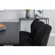VENTURE DESIGN Marina spisebordsst, m. 6 stole - sort finer/sort metal og sort stof/sort metal