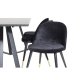 VENTURE DESIGN Marina spisebordsst, m. 6 stole - sort finer/sort metal og sort fljl/sort metal