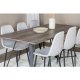 VENTURE DESIGN Marina spisebordsst, m. 6 stole - gr finer/sort metal og gr stof/sort metal