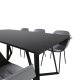 VENTURE DESIGN Marina spisebordsst, m. 6 stole - sort finer/sort metal og gr plastik/sort metal
