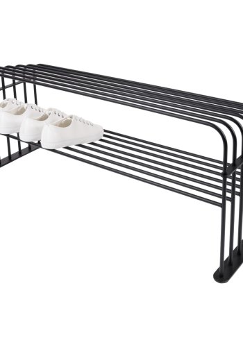 TORNA DESIGN Grille skoreol, m. 2 hylder - sort stl (B:100)