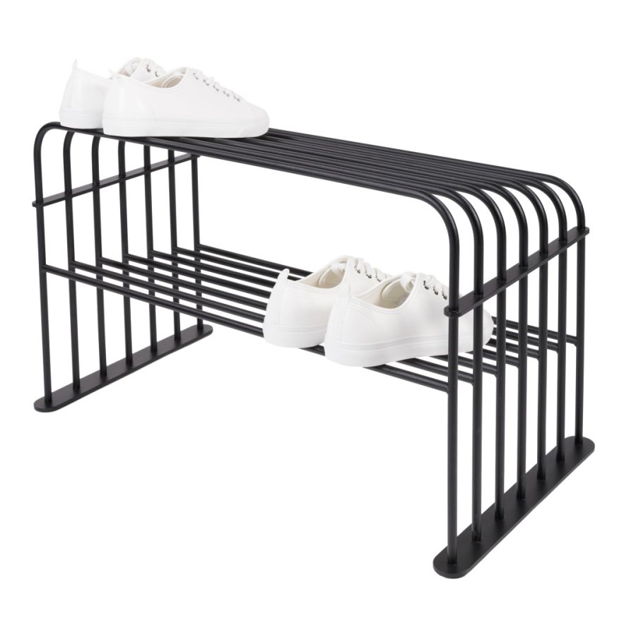 TORNA DESIGN Grille skoreol, m. 2 hylder - sort stl (B:70)