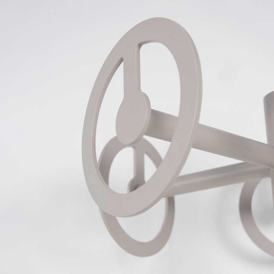SPINDER DESIGN Circle stumtjener, m. 5 krog - taupe stl (40)
