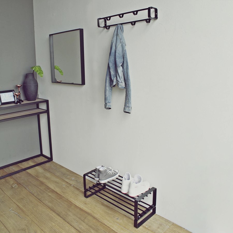 SPINDER DESIGN rektangulr Rex knagerkke, m. 7 knager - sort stl