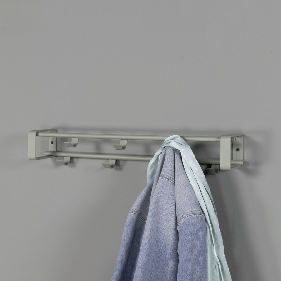 SPINDER DESIGN Rex knagerkke, m. 7 knager - stvgrnt stl (60x10)