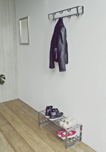 SPINDER DESIGN rektangulr Rex knagerkke, m. 7 knager - gr stl