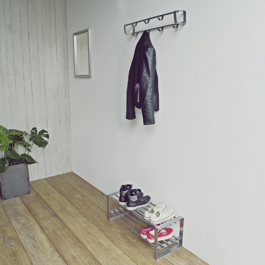 SPINDER DESIGN rektangulr Rex knagerkke, m. 7 knager - gr stl