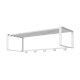 SPINDER DESIGN rektangulr Rex hattehylde, m. 5 knager - hvid stl