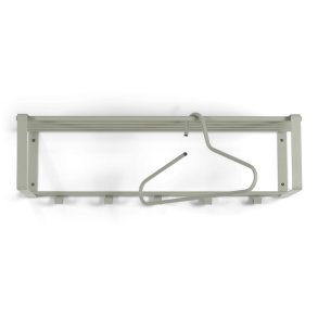 SPINDER DESIGN Rex hattehylde, m. 1 hylde og 5 kroge - stvgrnt stl (70x19)