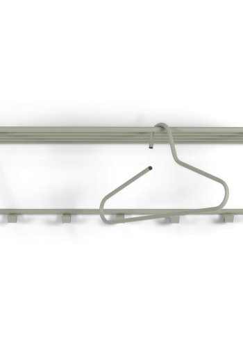 SPINDER DESIGN Rex hattehylde, m. 1 hylde og 5 kroge - stvgrnt stl (70x19)