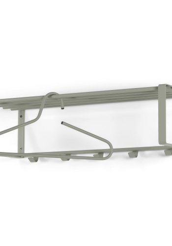 SPINDER DESIGN Rex hattehylde, m. 1 hylde og 5 kroge - stvgrnt stl (70x19)
