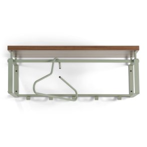 SPINDER DESIGN Rex hattehylde, m. 1 trhylde og 5 kroge - stvgrnt stl (70x28)