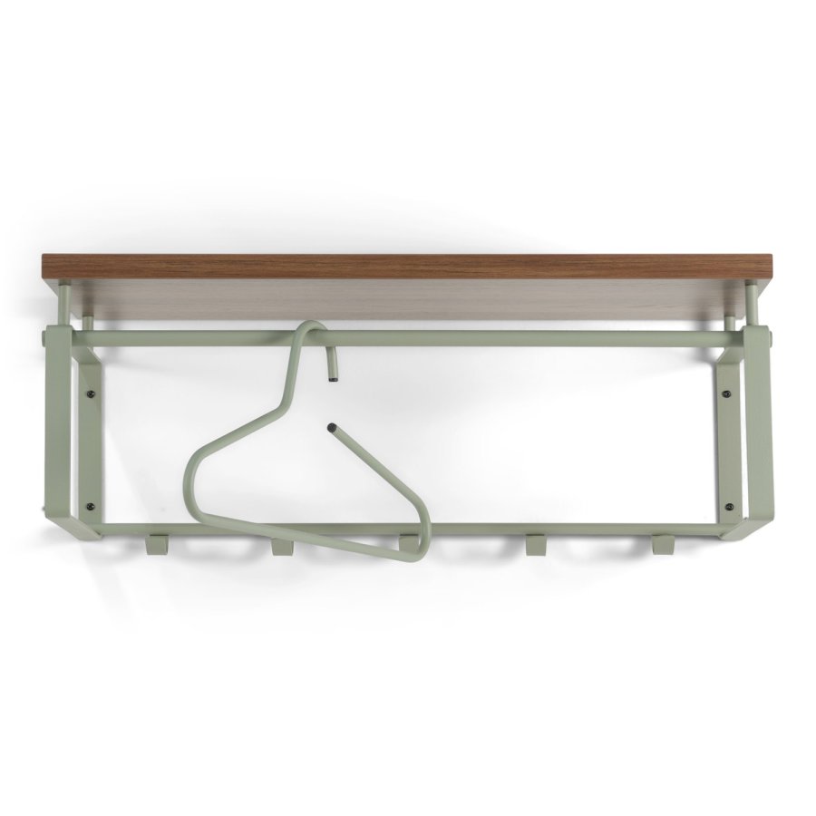SPINDER DESIGN Rex hattehylde, m. 1 trhylde og 5 kroge - stvgrnt stl (70x28)