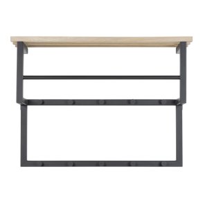 SPINDER DESIGN Rizzoli entréopstilling, m. 10 knager, bjlestang og trhylde, lille - sort stl