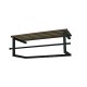 SPINDER DESIGN rektangulr Marco hattehylde, m. 5 knager og bjlestang - sort stl