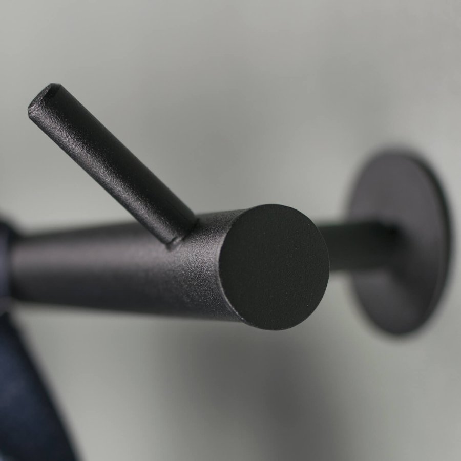 SPINDER DESIGN rektangulr Odin knagerkke, m. 5 knager - sort stl