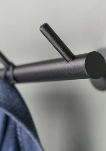 SPINDER DESIGN rektangulr Odin knagerkke, m. 5 knager - sort stl