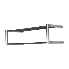 SPINDER DESIGN rektangulr Smooth hattehylde, m. bjlestang - gr stl