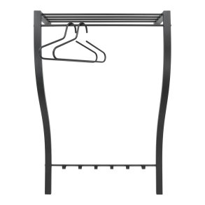 SPINDER DESIGN Carve knagerkke, m. hylde, bjlestang og 6 knager - sort stl