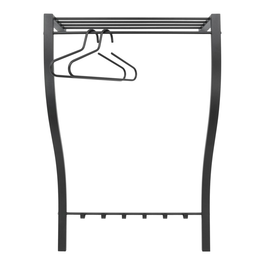 SPINDER DESIGN Carve knagerkke, m. hylde, bjlestang og 6 knager - sort stl